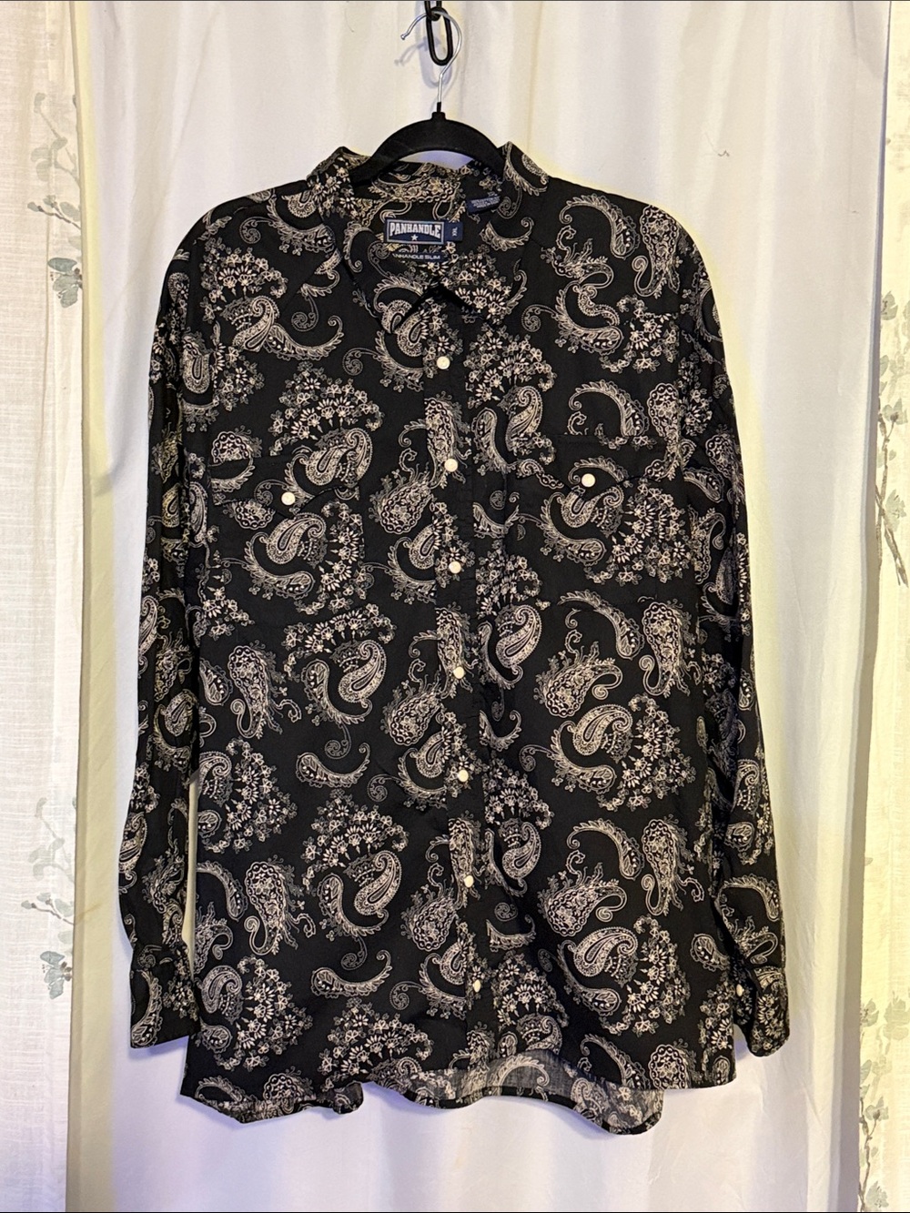 Panhandle Slim Black Paisley Button-Down Shirt
